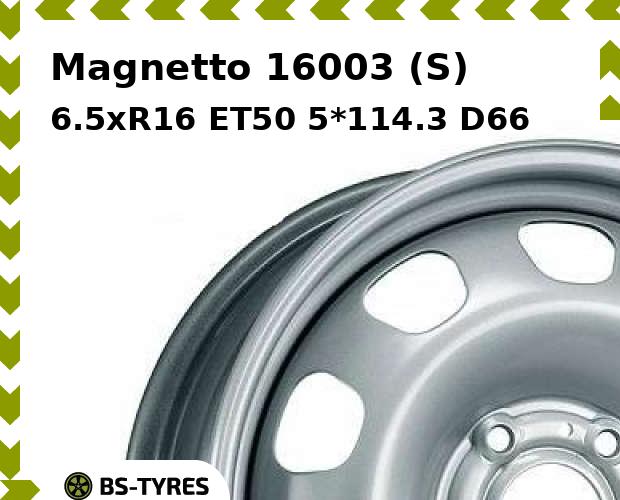 

Колесный диск Magnetto, 16003 (S) 6.5xR16 ET50 5*114.3 D66