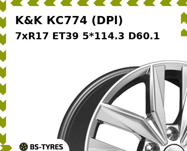 

Колесный диск K&K, КС774 (DPl) 7xR17 ET39 5*114.3 D60.1