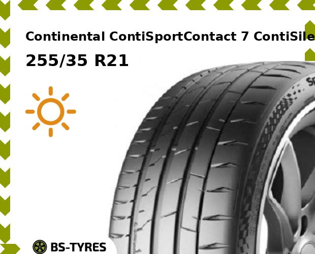 

Летние шины Continental, ContiSportContact 7 ContiSilent 255/35 R21 101Y