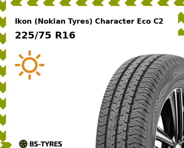 

Летние шины Ikon (Nokian Tyres), Character Eco C2 225/75 R16 121R
