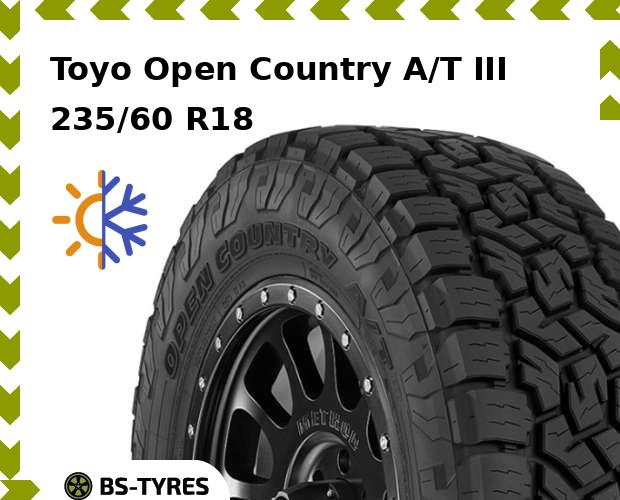 

Всесезонные шины Toyo, Open Country A/T III 235/60 R18 107H