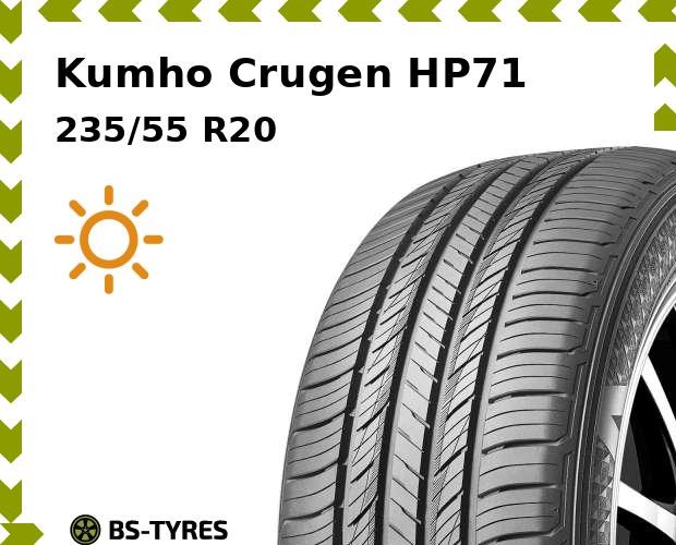 

Летние шины Kumho, Crugen HP71 235/55 R20 102H
