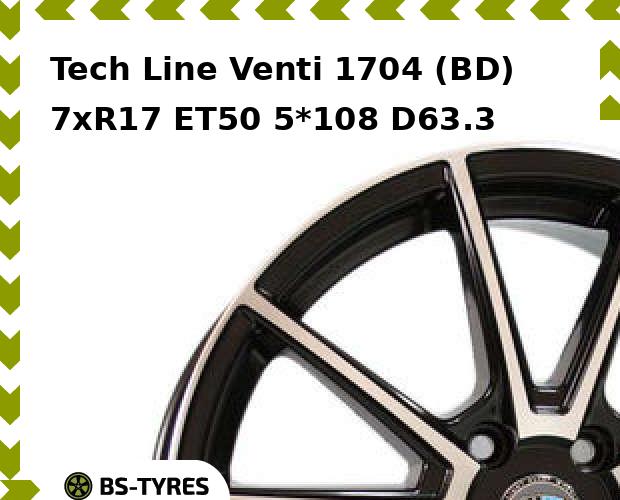 

Колесный диск Tech Line, Venti 1704 (BD) 7.0xR17 ET50 5*108 D63.3