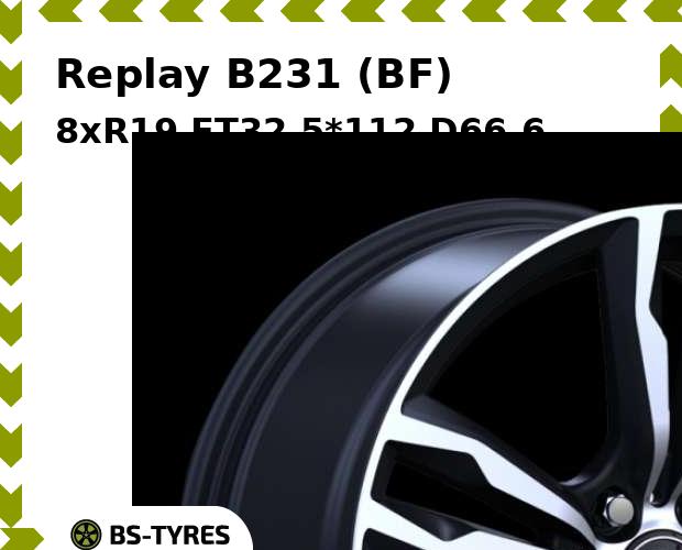 

Колесный диск Replay, B231 (BF) 8.0xR19 ET32 5*112 D66.6
