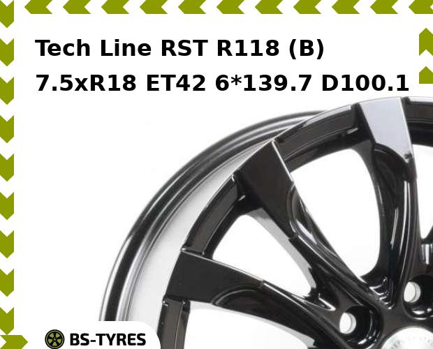 

Колесный диск Tech Line, RST R118 (B) 7.5xR18 ET42 6*139.7 D100.1