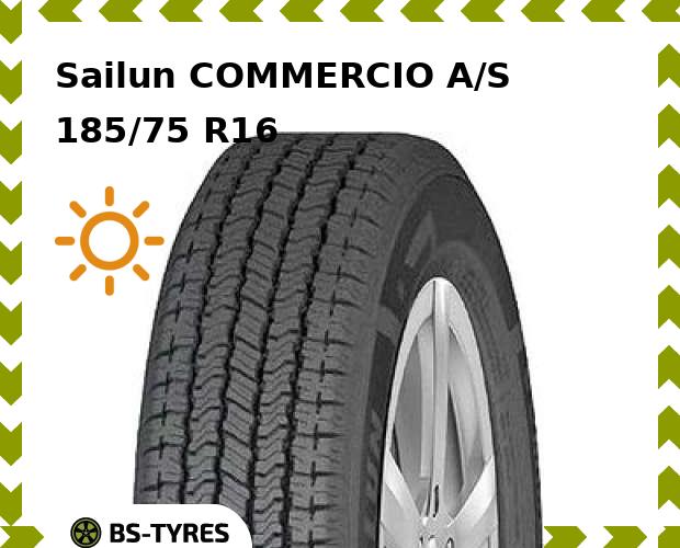 

Летние шины Sailun, COMMERCIO A/S 185/75 R16 104Q