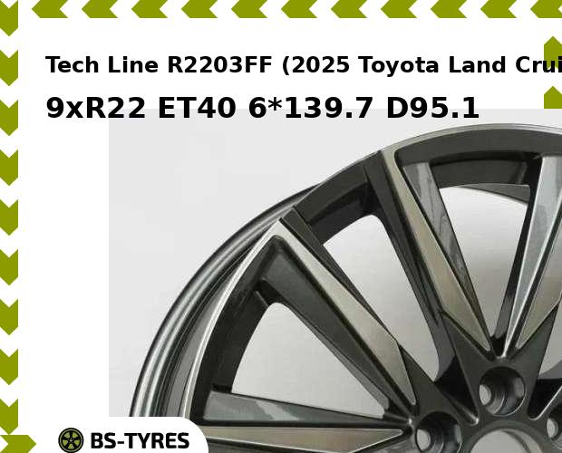 Tech Line R2203FF (2025 Toyota Land Cruiser) (GF) 9xR22 ET40 6*139.7 D95.1