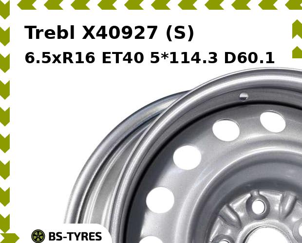 

Колесный диск Trebl, X40927 (S) 6.5xR16 ET40 5*114.3 D60.1