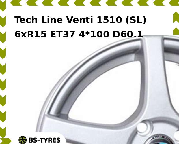 

Колесный диск Tech Line, Tech-line Venti 1510 (SL) 6xR15 ET37 4*100 D60.1