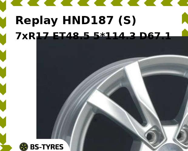 

Колесный диск Replay, HND187 (S) 7xR17 ET48.5 5*114.3 D67.1