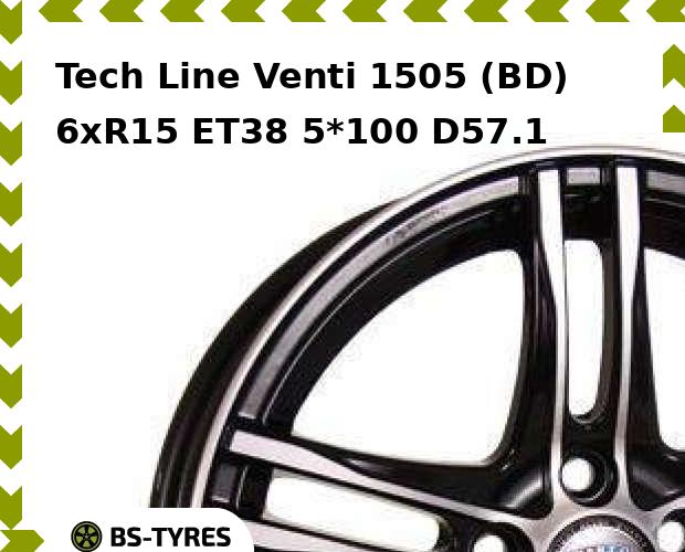 

Колесный диск Tech Line, Tech-line Venti 1505 (BD) 6xR15 ET38 5*100 D57.1