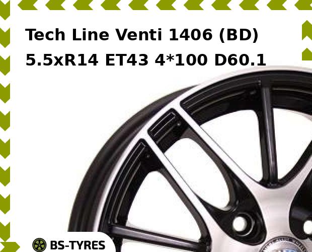 

Колесный диск Tech Line, Tech-line Venti 1406 (BD) 5.5xR14 ET43 4*100 D60.1