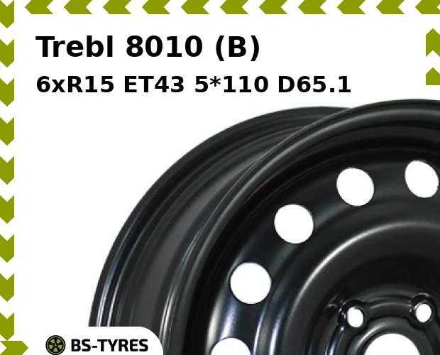 

Колесный диск Trebl, 8010 (B) 6xR15 ET43 5*110 D65.1