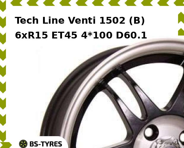 

Колесный диск Tech Line, Tech-line Venti 1502 (B) 6xR15 ET45 4*100 D60.1