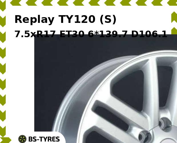 

Колесный диск Replay, TY120 (S) 7.5xR17 ET30 6*139.7 D106.1