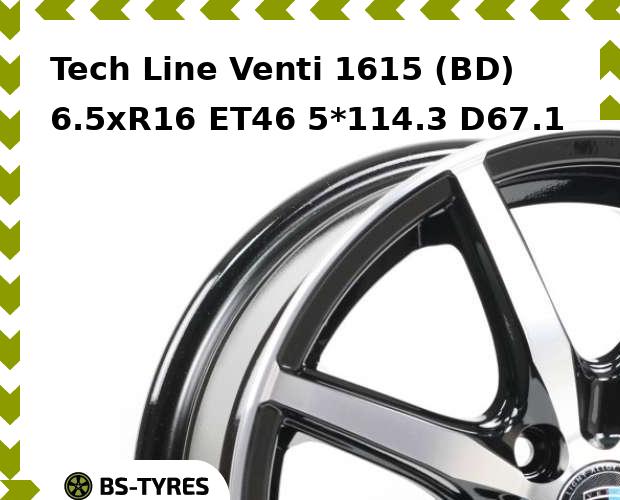

Колесный диск Tech Line, Tech-line Venti 1615 (BD) 6.5xR16 ET46 5*114.3 D67.1