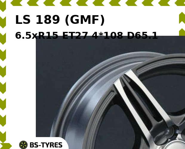 

Колесный диск LS, 189 (GMF) 6.5xR15 ET27 4*108 D65.1