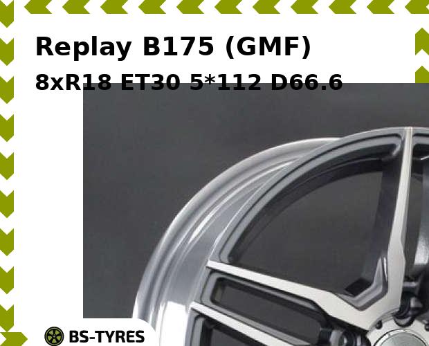 

Колесный диск Replay, B175 (GMF) 8xR18 ET30 5*112 D66.6