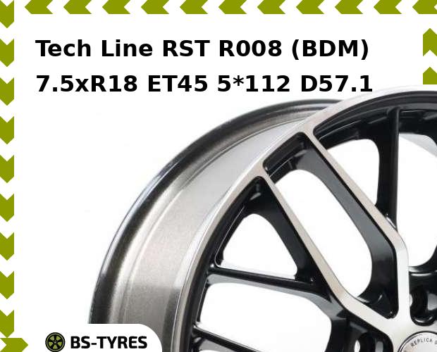 

Колесный диск Tech Line, Tech-line RST R008 (BDm) 7.5xR18 ET45 5*112 D57.1