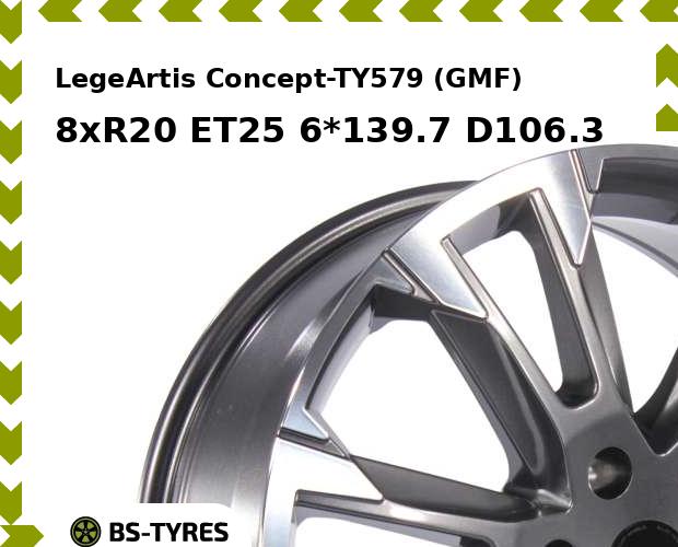 

Колесный диск LegeArtis, Concept-TY579 (GMF) 8xR20 ET25 6*139.7 D106.3