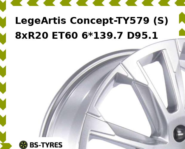 

Колесный диск LegeArtis, Concept-TY579 (S) 8xR20 ET60 6*139.7 D95.1
