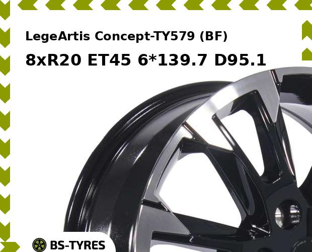 

Колесный диск LegeArtis, Concept-TY579 (BF) 8xR20 ET45 6*139.7 D95.1