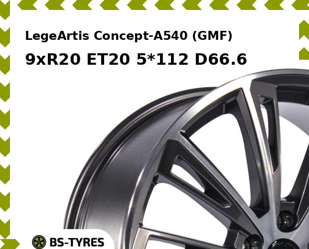 

Колесный диск LegeArtis, Concept-A540 (GMF) 9xR20 ET20 5*112 D66.6