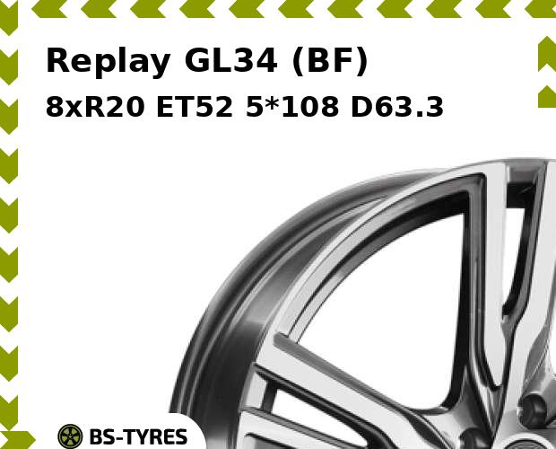 

Колесный диск Replay, GL34 (BF) 8xR20 ET52 5*108 D63.3