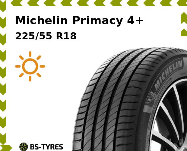 

Летние шины Michelin, Primacy 4+ 225/55 R18 102V