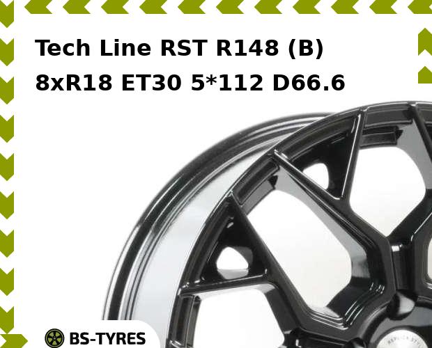 

Колесный диск Tech Line, Tech-line RST R148 (B) 8xR18 ET30 5*112 D66.6