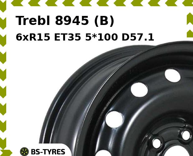 

Колесный диск Trebl, 8945 (B) 6xR15 ET35 5*100 D57.1