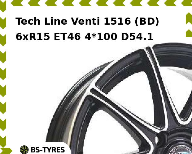 

Колесный диск Tech Line, Tech-line Venti 1516 (BD) 6xR15 ET46 4*100 D54.1