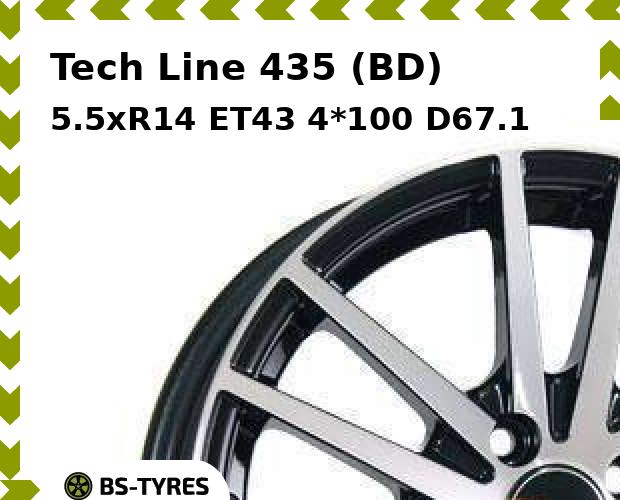 

Колесный диск Tech Line, Tech-line 435 (BD) 5.5xR14 ET43 4*100 D67.1