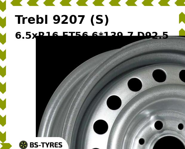 

Колесный диск Trebl, 9207 (S) 6.5xR16 ET56 6*139.7 D92.5