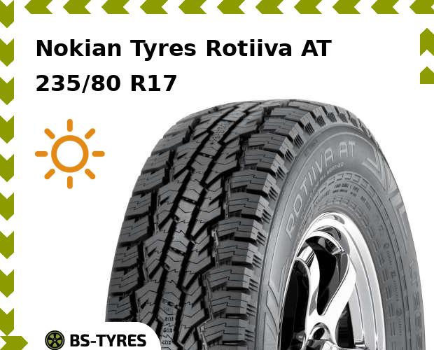 

Летние шины Nokian Tyres, Rotiiva AT 235/80 R17C 120/117R