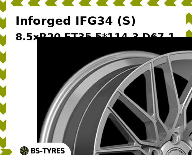 

Колесный диск Inforged, IFG34 (S) 8.5xR20 ET35 5*114.3 D67.1