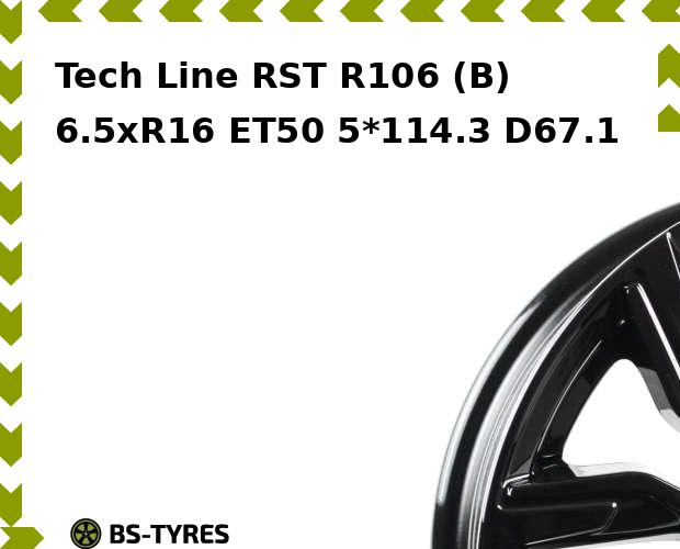 

Колесный диск Tech Line, Tech-line RST R106 (B) 6.5xR16 ET50 5*114.3 D67.1