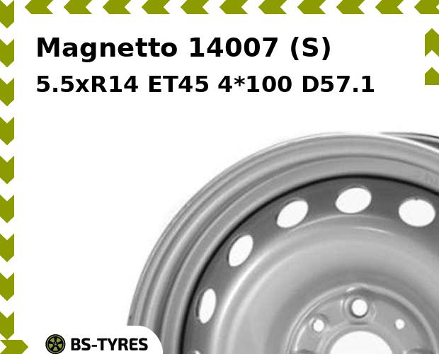 

Колесный диск Magnetto, 14007 (S) 5.5xR14 ET45 4*100 D57.1