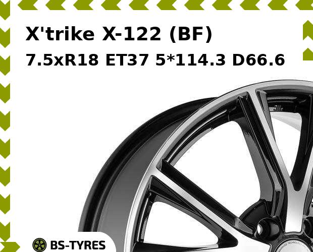 

Колесный диск X'trike, X-122 (BF) 7.5xR18 ET37 5*114.3 D66.6