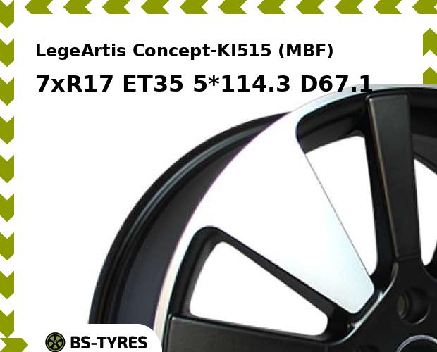 

Колесный диск LegeArtis, Concept-KI515 (MBF) 7xR17 ET35 5*114.3 D67.1