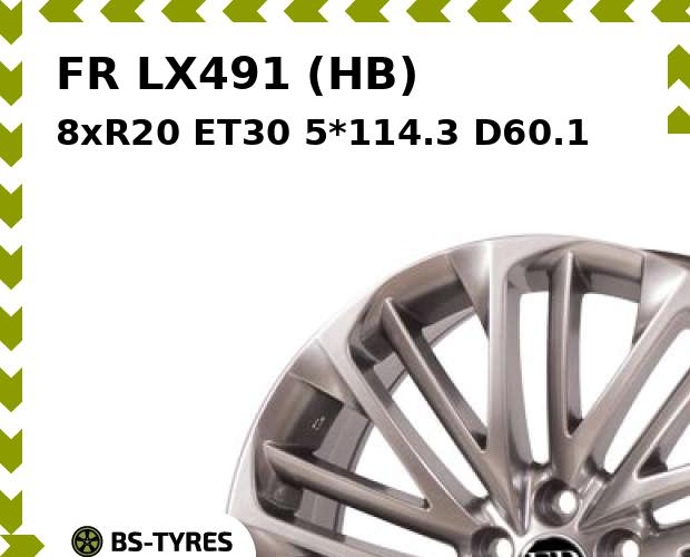 

Колесный диск FR, LX491 (HB) 8xR20 ET30 5*114.3 D60.1