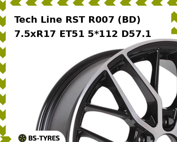 

Колесный диск Tech Line, Tech-line RST R007 (BD) 7.5xR17 ET51 5*112 D57.1