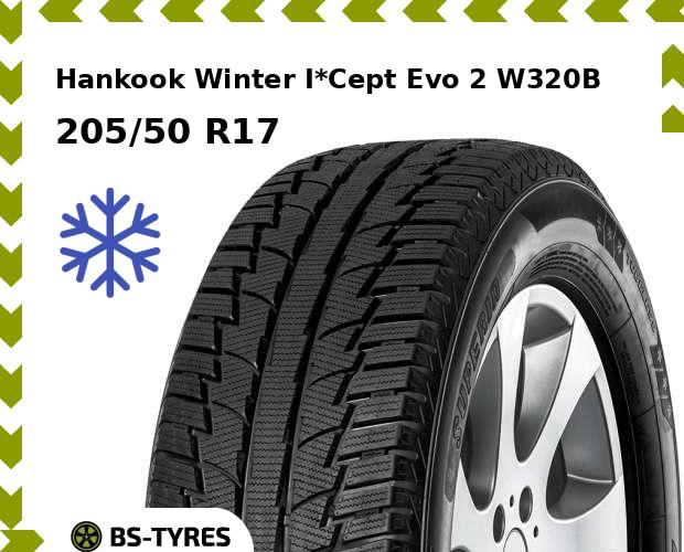 

Зимние шины Hankook, Winter I*Cept Evo 2 W320B RunFlat 205/50 R17 89V