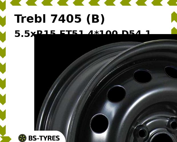 

Колесный диск Trebl, 7405 (B) 5.5xR15 ET51 4*100 D54.1