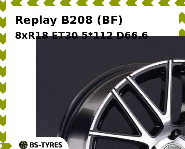 

Колесный диск Replay, B208 (BF) 8xR18 ET30 5*112 D66.6