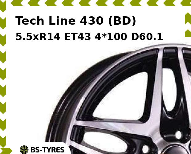 

Колесный диск Tech Line, Tech-line 430 (BD) 5.5xR14 ET43 4*100 D60.1