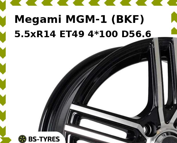 

Колесный диск Megami, MGM-1 (BKF) 5.5xR14 ET49 4*100 D56.6