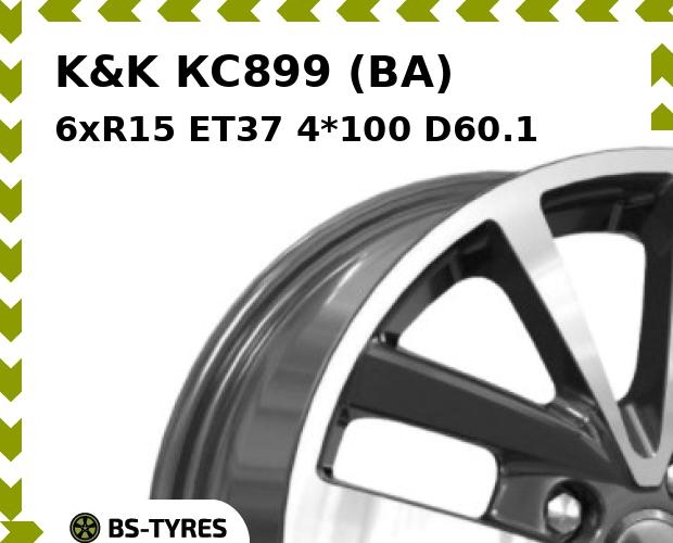 

Колесный диск K&K, КС899 (BA) 6xR15 ET37 4*100 D60.1