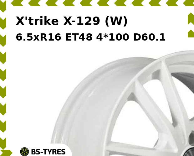 

Колесный диск X'trike, X-129 (W) 6.5xR16 ET48 4*100 D60.1