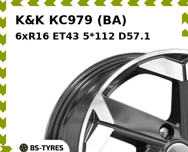 

Колесный диск K&K, КС979 (BA) 6xR16 ET43 5*112 D57.1